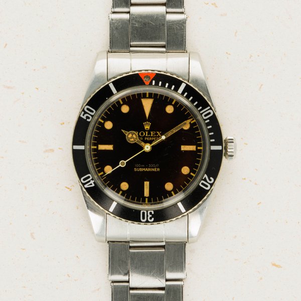 Rolex Submariner 6536-1 Small Crown Gilt Dial Red Triangle Exceptional Condition · 6536-1