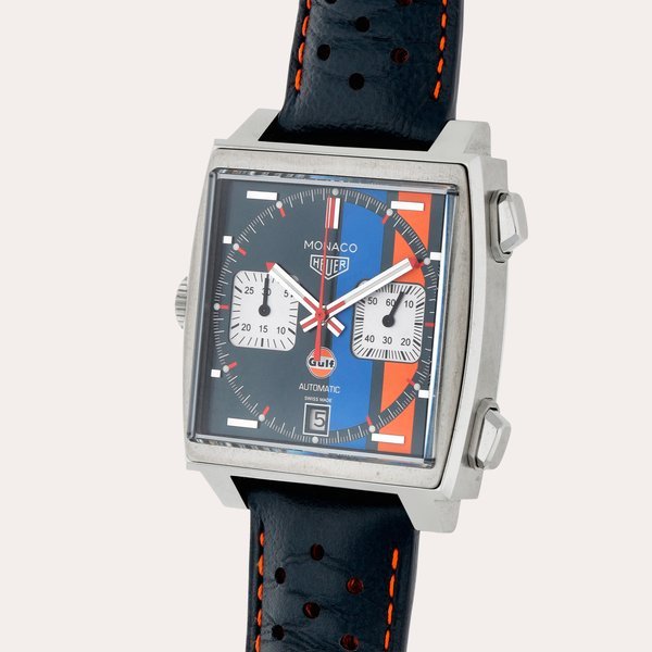 Heuer Monaco 'Gulf', Reference CAW211R.FC6401 | A stainless steel chronograph wristwatch with date | Circa 2020 · CAW211R.FC6401