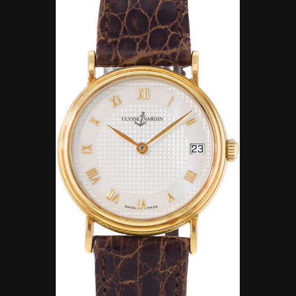 Ulysse Nardin San Marco 131-22 32mm Mother of Pearl 18k Yellow Gold Mens Watch