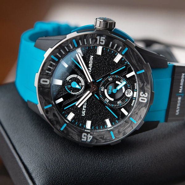 Ulysse Nardin Marine Diver Net Azure Blue 2023 UNWORN Carbon Bezel 44mm Ref. 1183-170-2B