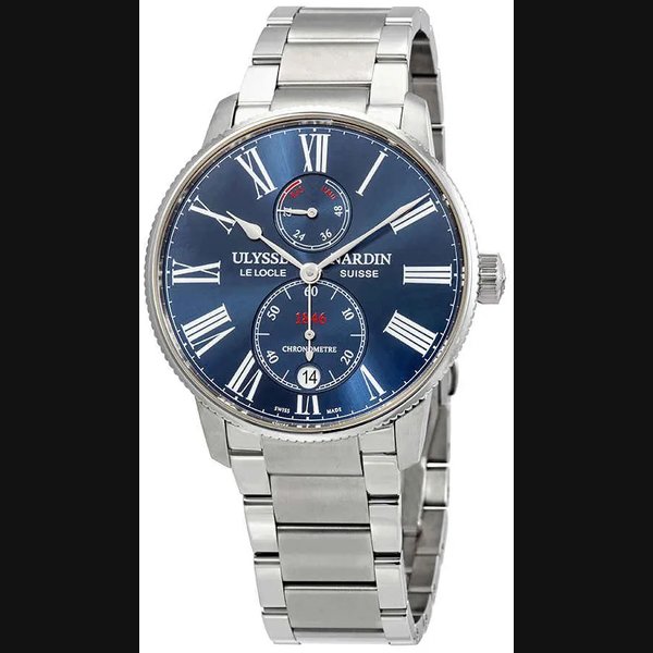 Ulysse Nardin Marine Chronometer Torpilleur Automatic Blue Dial Men's Watch Ref. 1183-310-7M/43