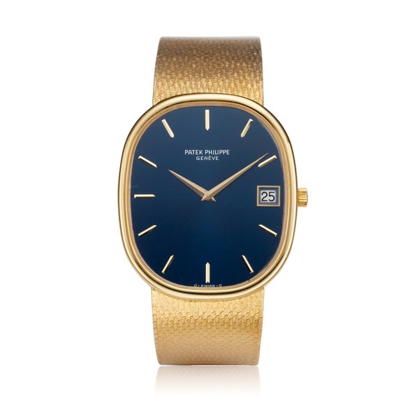 Patek Philippe Reference 3605/2 Ellipse, An oversized yellow gold bracelet watch, Circa 1980 · 3605/2