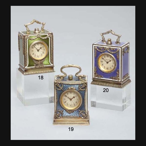A Swiss silver and purple guilloché enamel minute-repeating travel timepiece HENRY CAPT, GENEVA, NO.69975. CIRCA 1909
