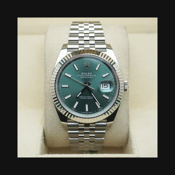 Rolex Rolex Datejust41mm Mint Green Dial Fluted Bezel 126334 2025