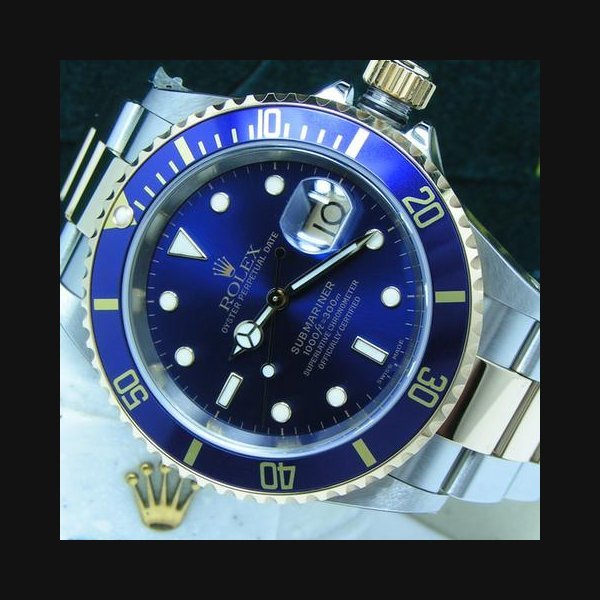 Rolex Rolex Submariner Date2003 Submariner Date 40 NOS with STICKERS Boxes Papers Blue Dial Bezel 16613