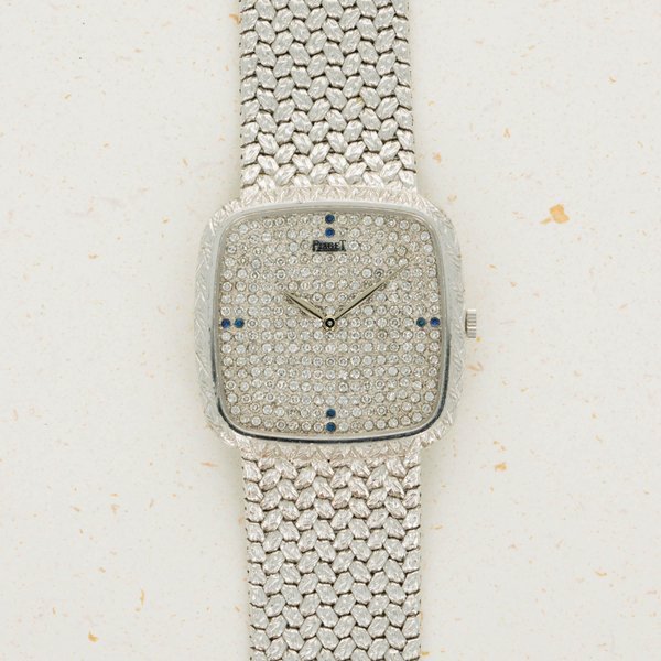 Piaget Piaget Pave Diamond and Sapphire Dial 18k WG 9771 · 9771