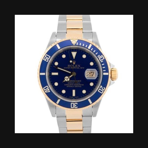 Rolex Rolex Submariner DateBLUE Two-Tone Yellow Gold Steel 40mm 16613 LB Watch