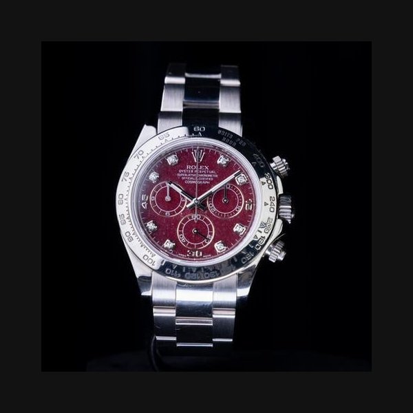 Rolex Rolex DaytonaRARE Excellent Condition White Gold Rubelite Diamond Dial