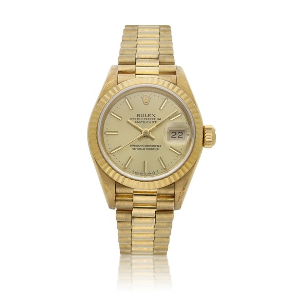 Rolex Reference 69178 Datejust  A yellow gold automatic wristwatch with date and bracelet, Circa 1986