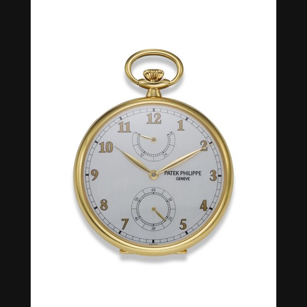 PATEK PHILIPPE, REF. 972/1J-010, AN 18K YELLOW GOLD OPEN-FACED POCKETWATCH WITH POWER RESERVE AND SUBSIDIARY SECONDS