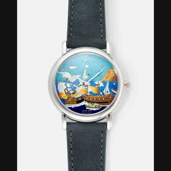 Ulysse Nardin San Marco Cloisonne Battle of Gibraltar 130-70-9 c. 1998 Box