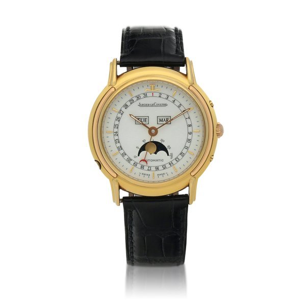 Jaeger-LeCoultre Odysseus, Ref. 170.7.84  Yellow gold triple calendar wristwatch with moon phases  Circa 1990 · 170.7.84