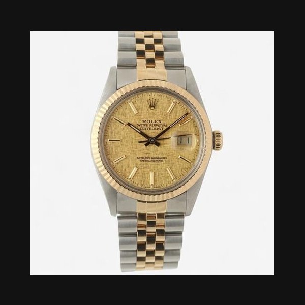 Rolex RolexDatejust 36 Bokashi Gold Dial Vintage Men's Combi Watch 1987 [U]