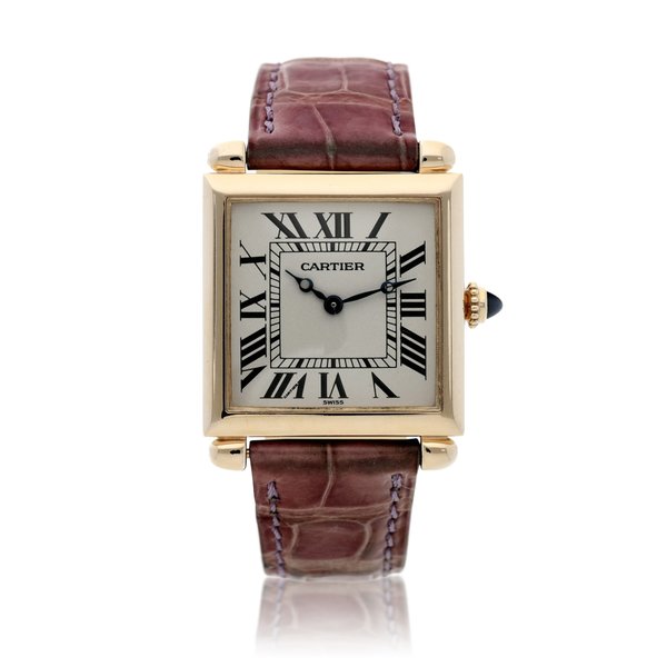 Cartier Reference 16302 Tank Obus A yellow gold square shaped wristwatch, Circa 2005