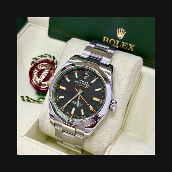rolex Rolex Milgauss116400GV 40mm Black Dial Green Crystal + Box