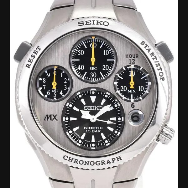 Seiko Kinetic
Chrono 9T82-0A80/SATX003 Auto quartz Men's Watch B #146659