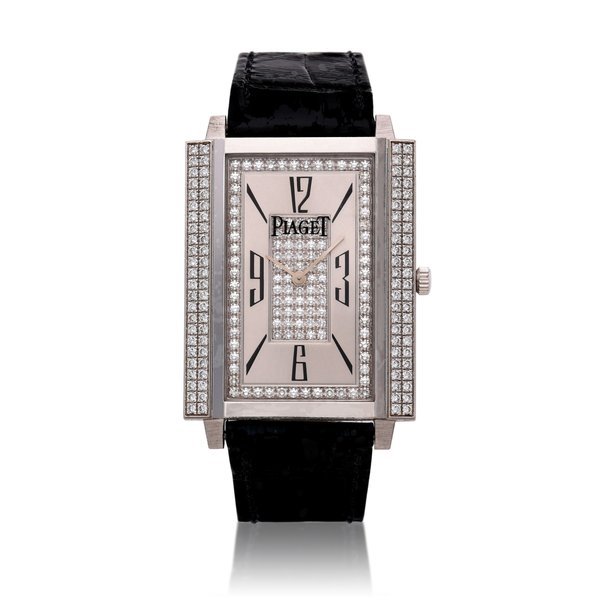 Piaget Reference P10098 | A white gold and diamond-set rectangular wristwatch, Circa 2005 · P10098