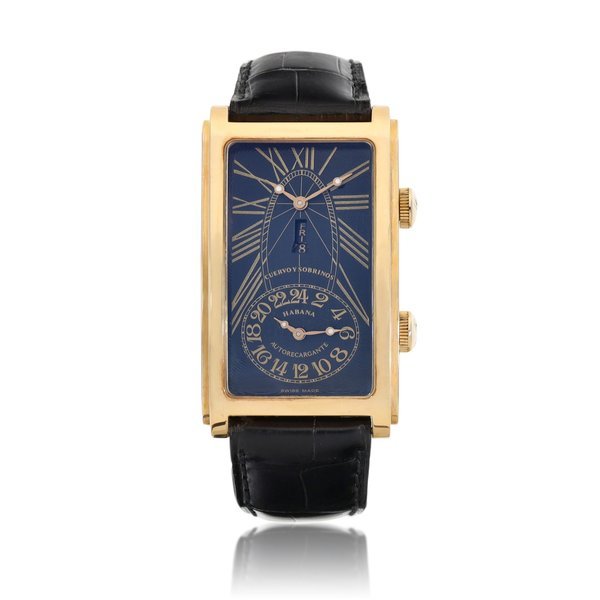 Cuervo Y Sobrinos Prominente, Reference O1124/2 | A pink gold dual time zone wristwatch with day, date and double movement, Circa 2010 | Prominente 型號O1124/2 | 粉紅金兩地時間腕錶，備日期、星期顯示及雙機芯，約2010年製 · O1124/2