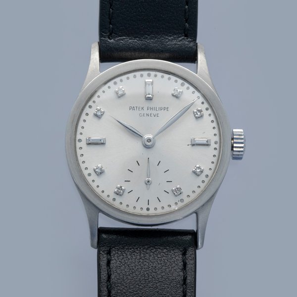 Patek Philippe PATEK PHILIPPE CALATRAVA 96 PLATINUM CASE DIAMOND DIAL with Extract of the Archives