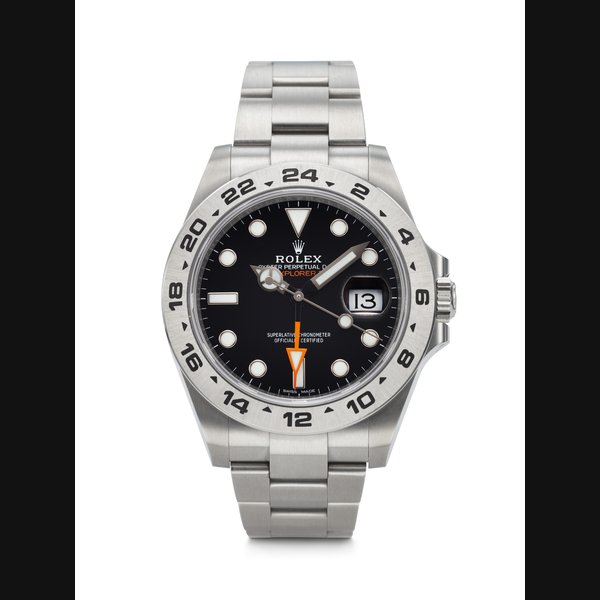 ROLEX, STAINLESS STEEL DUAL TIME 'EXPLORER II' WITH DATE, REF. 216570