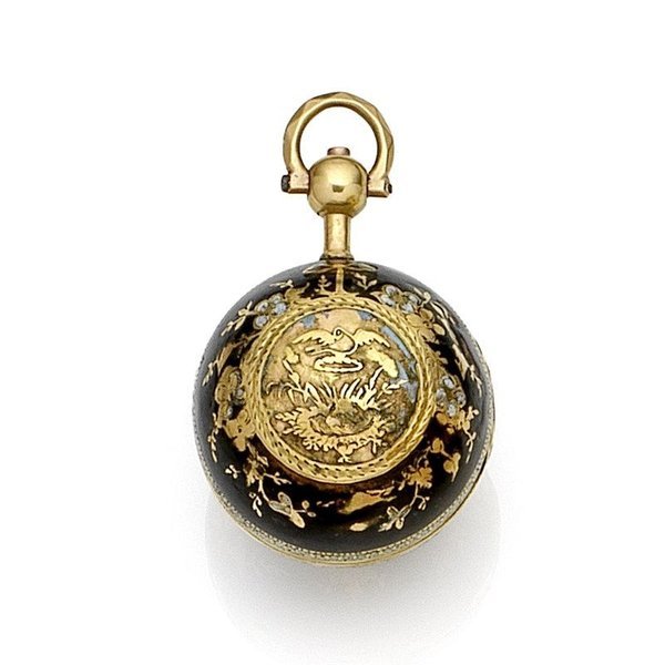 Esquivillon & De Choudens, Paris. An early 19th century enamel spherical watch Numbered 26663, Circa 1810