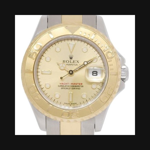 Rolex Yacht-Master18k Yellow Gold/Steel Champagne Ladies 29mm Watch K 169623