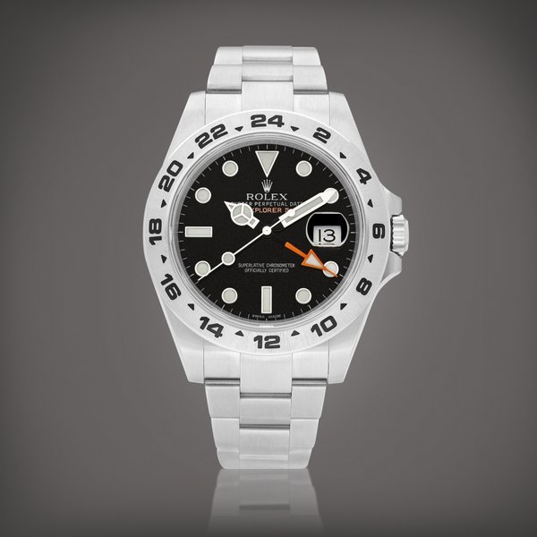 Rolex Explorer II, Reference 216570 | A stainless steel wristwatch with date, 24 hours indication and bracelet, Circa 2012 | 勞力士 | Explorer II 型號216570 | 精鋼鏈帶腕錶，備日期及24小時顯示，約2012年製 · 216570