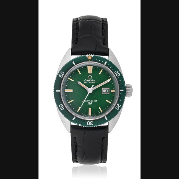OMEGA LADIES GREEN SEAMSTER 120, REF. ST 566.007