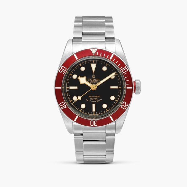 Tudor Heritage Black Bay “Smiley Rose Logo”, Reference 79220 | A stainless steel wristwatch with bracelet, Circa 2012 · 79220