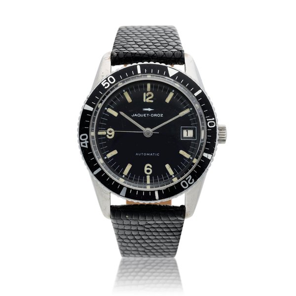 Jaquet Droz Reference  C.1658-5  A stainless steel automatic wristwatch with date, Circa 1968