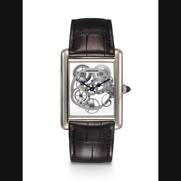 CARTIER, TANK LOUIS REF. W5310012, AN ELEGANT WHITE GOLD MANUAL-WINDING SKELETONIZED WRISTWATCH CASE NUMBER: N°34; 3554, MOVEMENT NUMBER: N°150
