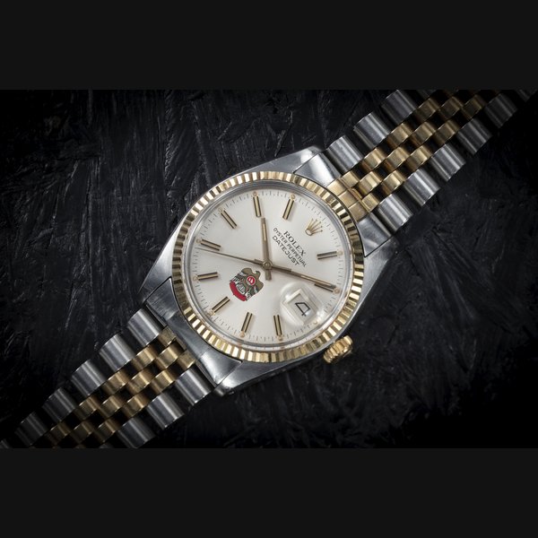 ROLEX, DATEJUST REF. 16013, A STEEL AND GOLD AUTOMATIC WRISTWATCH WITH THE UAE NATIONAL EMBLEM CASE NUMBER: 5’990’454