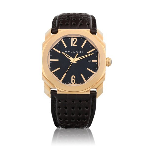 Bvlgari Bvlgari | Octo, Reference BGO P 41 G, A pink gold wristwatch with date, Circa 2012 | 寶格麗 | Octo 型號BGO P 41 G   粉紅金腕錶，備日期顯示，約2012年製 · BGO