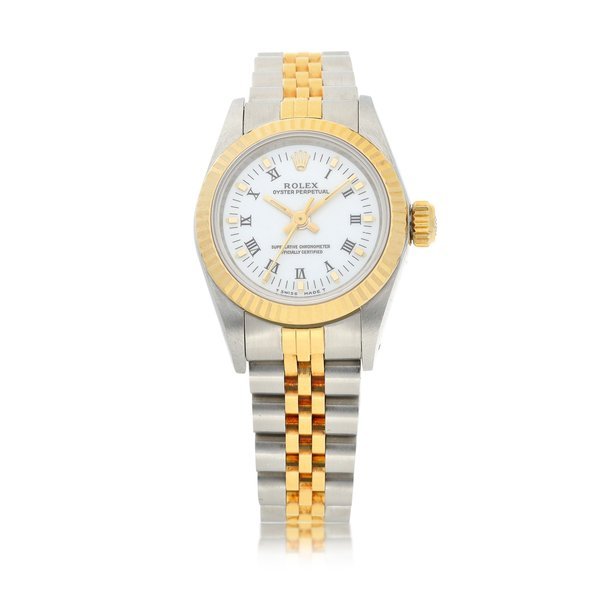 Rolex Rolex | Oyster Perpetual, Reference 67193, A yellow gold and stainless steel wristwatch with bracelet, Circa 1991 | 勞力士 | Oyster Perpetual 型號67193    黃金及精鋼鏈帶腕錶，約1991年製 · 67193