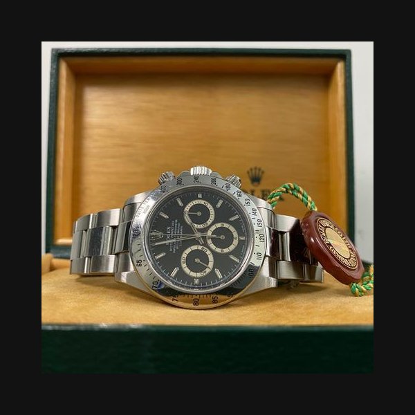Rolex Rolex DaytonaUNPOLISHED 1997 Good Condition Daytona Steel Black Dial 16520