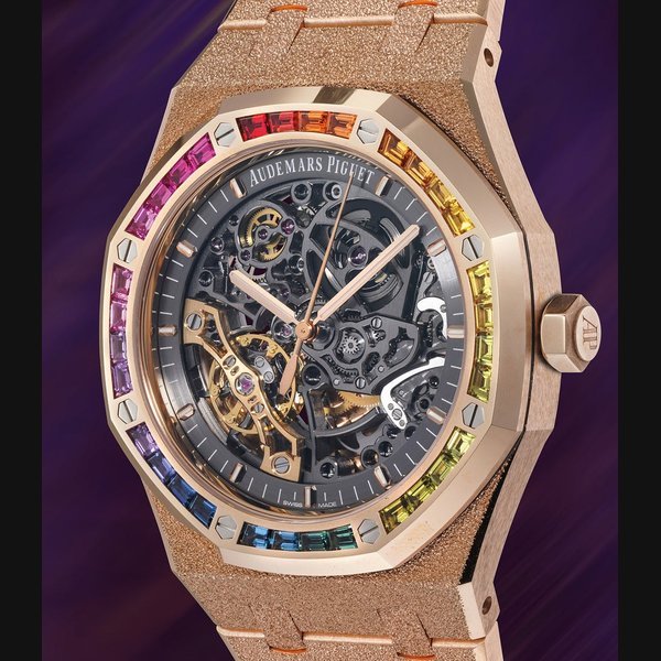 Audemars Piguet Audemars Piguet Ref. 154120R.YG.1224OR.01 Royal Oak Frosted Gold Double Balance Wheel Openworked "Rainbow" · 154120R.YG.1224OR.01