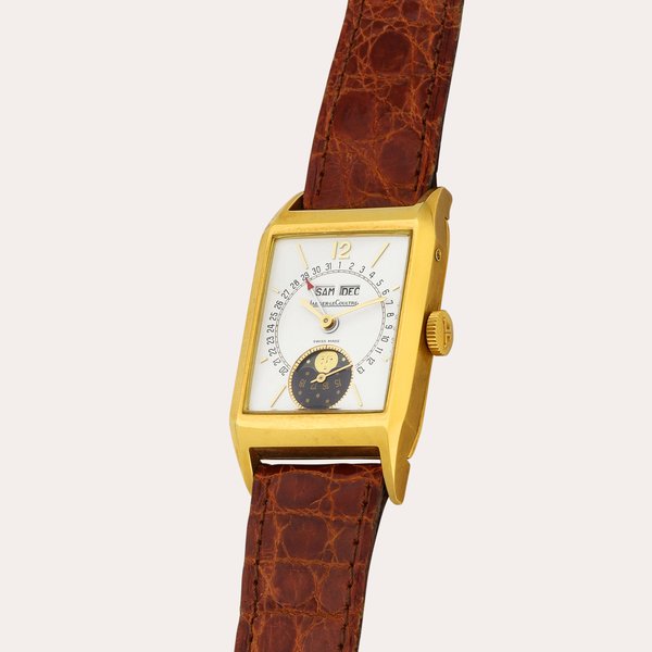 Jaeger-LeCoultre Serie Unique Triple Date Moonphase, Reference 141.010.1 | A yellow gold triple calendar wristwatch with moon phases | Circa 1988