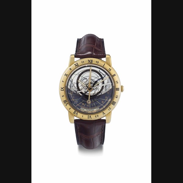 Ulysse Nardin. A Fine Limited Edition 18k Gold Automatic Perpetual Calendar Astronomical Wristwatch SIGNED ULYSSE NARDIN, ASTROLABIUM GALILEO GALILEI, NO. 103, REF. 991-77, CIRCA 2002