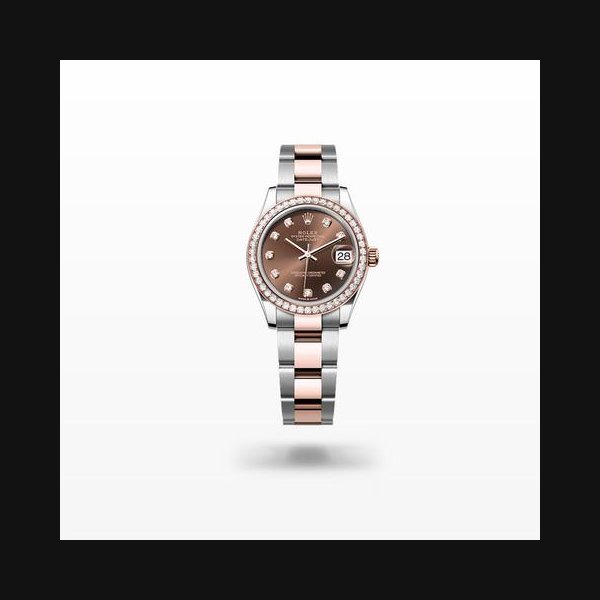 Rolex Rolex Lady-Datejust31 NEW 2024 Chocolate Brown Diamond Dial Diamond Bezel Two Tone Rose Gold Oyster