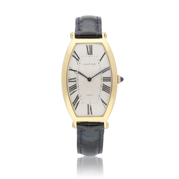 Cartier Tonneau  Yellow gold wristwatch  Circa 1989