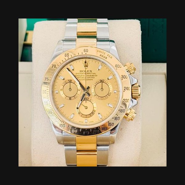 Rolex Daytona116523 Cosmograph 40 Champagne Dial 18k Two-Tone Service Card & Service Box
