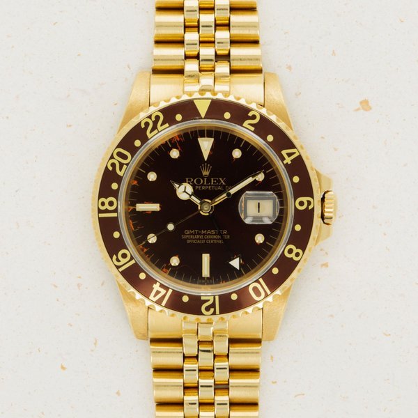 Rolex Rolex GMT-Master 16758 18k Gold Brown Dial 