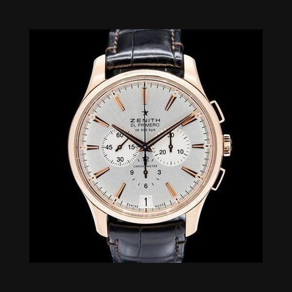 Zenith CaptainEl Primero Chronomaster 18K Rose Gold Silver Dial Ref. 18.2110.400/01.C498