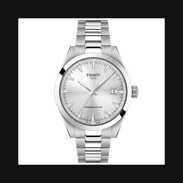 Tissot GentlemanPowermatic 80 38mm Silver Dial Men's Watch T1658071103100