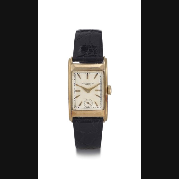 PATEK PHILIPPE. AN 18K GOLD RECTANGULAR WRISTWATCH SIGNED PATEK PHILIPPE & CO., GENEVE, MOVEMENT NO. 832378, CASE NO. 617287, REF. 477, MANUFACTURED IN 1938