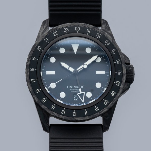 UNIMATIC X HODINKEE MODELLO UNO U1S-CARBON GMT LIMITED EDITION Ref. U1S-C-GMT-H