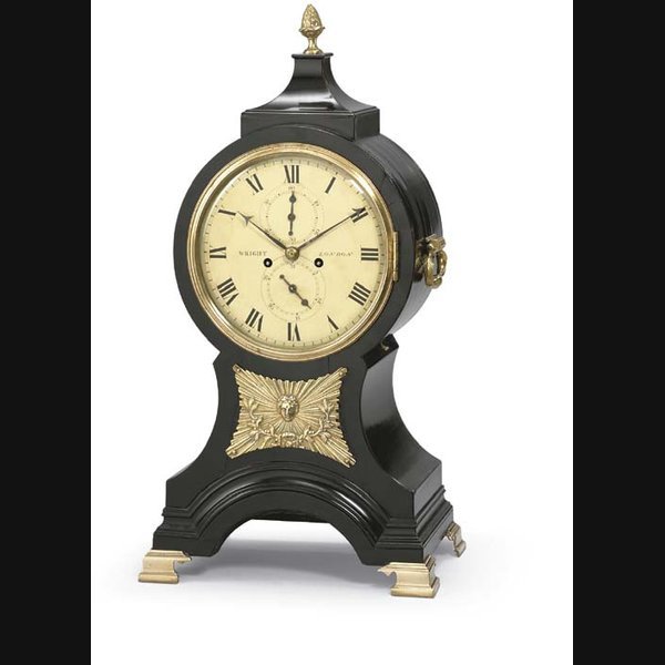 A George III ebonised striking balloon bracket clock WRIGHT, LONDON. CIRCA 1780