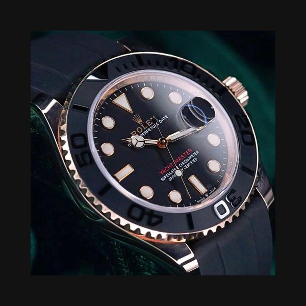 Rolex Yacht-Master2026 NEW UNWORN Yacht-Master 40mm Black Dial 18k Rose Gold Ceramic Bezel Oysterflex126655