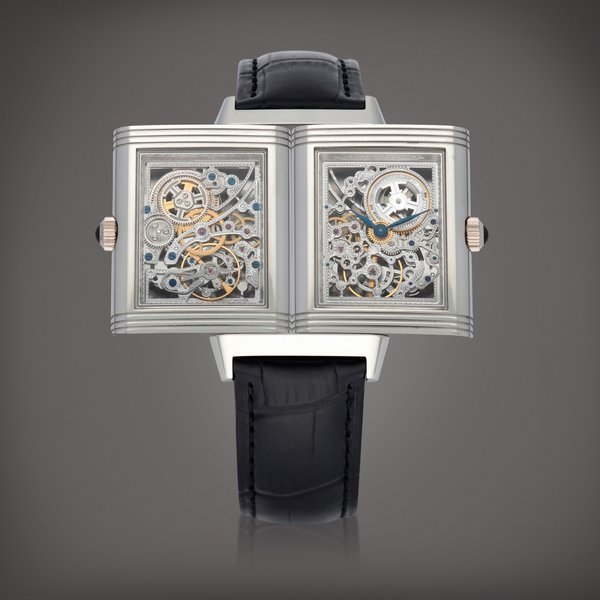 Jaeger-LeCoultre Reverso Platinum Number One, Reference 270.6.49 | A limited edition platinum skeletonized wristwatch | Circa 2003 · 270.6.49