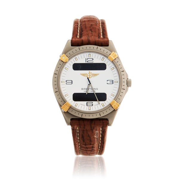 Breitling Reference F56059 Aerospace | A titanium alarm dual time zone calendar chronograph wristwatch, Circa 2000